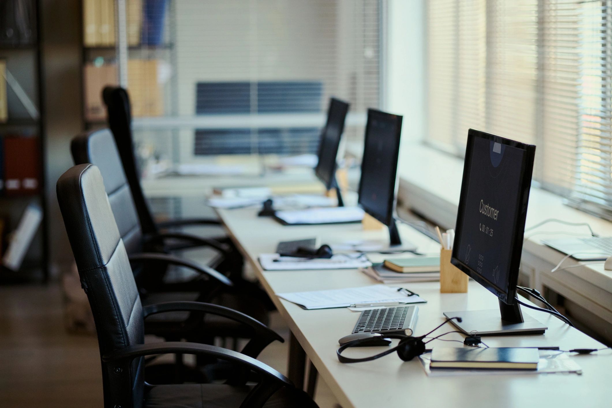 Professional office environment supporting network setup services